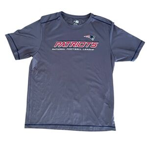 NFL Team Apparel New England Patriots Men’s XL Short Sleeve Polyester Gray